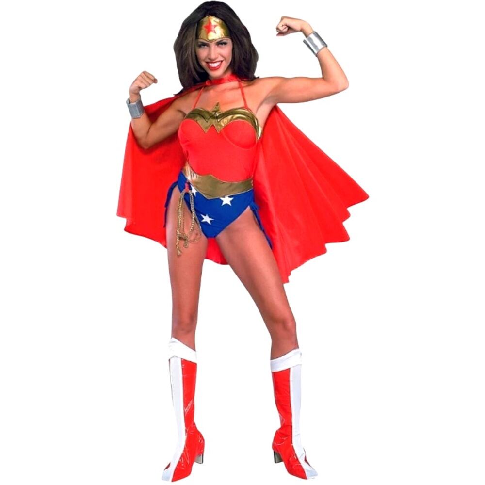 Rubies DC Comics Wonder Woman Costume Adult Large 14 16 Dress Cape Halloween